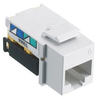 Hubbell NSJ6W netSELECT CAT6 Jack, up to 5GBASE-T, 802.3bt PoE, White
