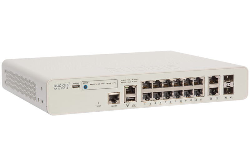 Ruckus ICX7150-C12P-ES ICX 7150 E-Series Compact Switch - Entry-Level Access Compact 12 Ports 1G PoE Switch