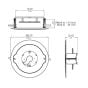 Pelco SRXV2-FCMNT-1002 Sarix Value 2 Series Flush Mount for Indoor Dome Cameras