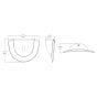 Pelco SRXV2-SLD-1001 Sunshield for Sarix Value 2 Series Outdoor Dome Camera