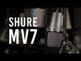 Shure MV7 Podcast Microphone Kit with Shure SRH440 Headphones & Mic Stand (Silver)