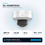 Silarius X SIL-XD8MP28AU 8MP IR Fixed Dome Network Camera - key specs