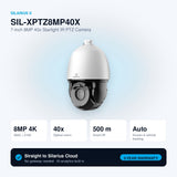 Silarius X SIL-XPTZ8MP40X 7-inch 8MP 40x Starlight IR PTZ Camera - key specs