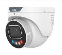 Uniview IPC3638SE-ADF28KMC-WP-I1 8MP Tri-Guard 3.0 Turret Camera, 2.8mm, Red & Blue Light, White