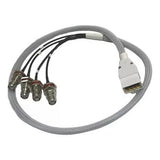 AccelTex ATS-00020 100 Series 4 Port DART to RPTNC Bulkhead Jack 2ft Cable Assembly