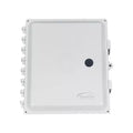 AccelTex ATS-00099 12x10x6 Polycarbonate Enclosure with Solid Door, Key Lock & 4 N-Style Holes