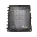 AccelTex ATS-00075 12x10x6 Polycarbonate Enclosure with Clear Door, Latch Lock & 4 N-Style Holes