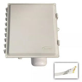 AccelTex ATS-00278 14x12x6 Polycarbonate Enclosure, Solid Door, Latch Lock, Cord Grip, Universal Back Plate, Integrated Antenna 464RPSP