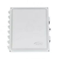 AccelTex ATS-00249 14x12x6 Polycarbonate Enclosure, Solid Door, Latch Lock, 4 RPTNC Holes, Cord Grip, Universal Back Plate
