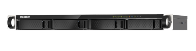 QNAP TS-435XEU-4G-US Short depth rackmount 4-bay NAS, supporting 2.5GbE/10GbE connectivity and M.2 NVMe SSD caching