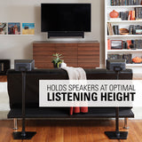 Sanus WSS21-B1 Sonos Play 1 & Play 3 Wireless Speaker Stands Black- Single