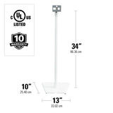 Sanus WSS21-W1 Sonos Play 1 & Play 3 Wireless Speaker Stands White- Single