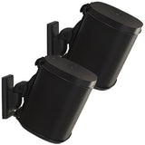 Sanus WSWM22-B1 Sonos Play 1 & Play 3 Wireless Speaker Wall Mounts Black- Pair
