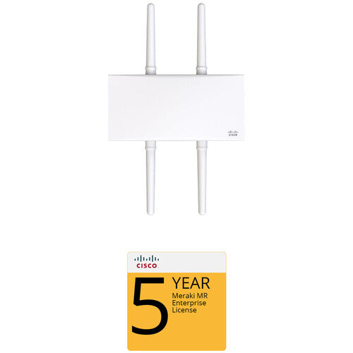 Cisco MR76 Wireless Dual-Band Outdoor Access Point Kit with 5-Year Enterprise License and Support