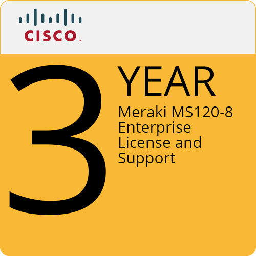 Cisco MS120-8 Access Switch with 3-Year Enterprise License and Support