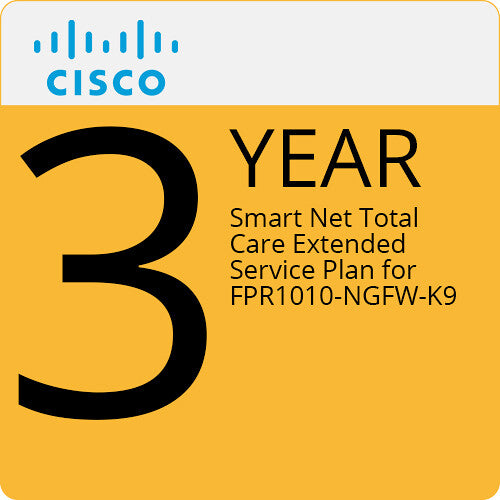 Cisco CON-3SNT-FPR1010N 3-Year Smart Net Total Care Extended Service Plan for FPR1010-NGFW-K9