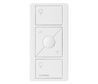 Lutron PJ2-3BRL-TSW-L01 Pico 3-Button Raise/Lower Light Remote - (Snow | Satin)