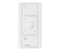 Lutron PJ2-3BRL-TSW-S01 Pico 3-Button Raise/Lower Shade Remote With Shade Icons - (Snow | Satin)