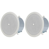Atlas™ FAP62T-UL2043 6" Coaxial Speaker System with 70.7/100V-32W Transformer and 8Ω Bypass (Pair | White)