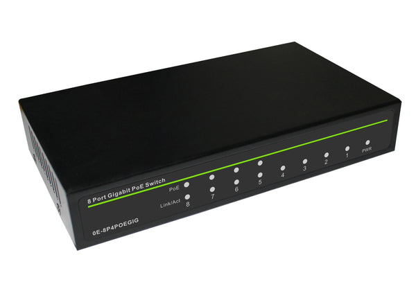 W Box Technologies 0E-8P4POEGIG 8 Port Fast Gigabit Ethernet PoE Switch