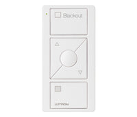 Lutron PJ2-3BRL-TSW-S03 Pico 3-Button Raise/Lower Blackout Remote With Text - (Snow | Satin)