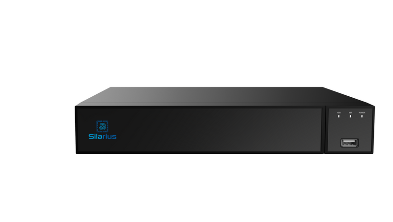 Silarius Pro Series SIL-NVR4CHPOE8 9CH total, 4-Channels 4K POE NVR Gigabit, NVR, 8TB HDD