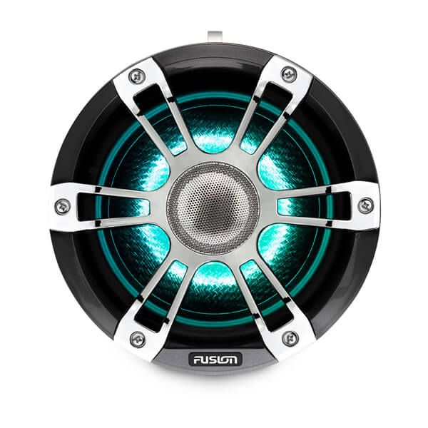 Fusion® 010-02437-00 Signature Series 3 8.8" 330 Watt Sports Chrome Marine Wake Tower Speakers (Pair) with CRGBW