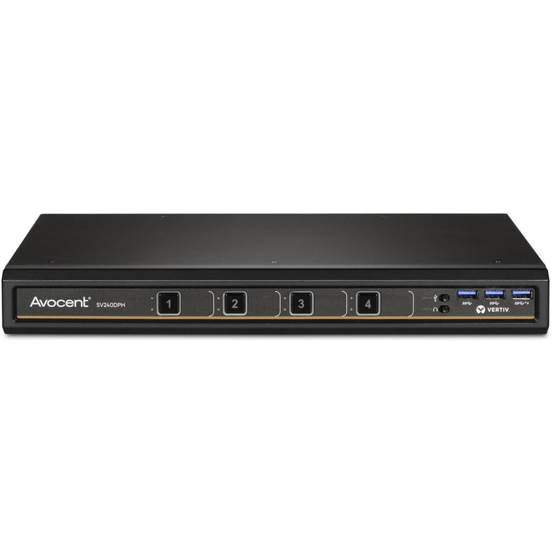 Vertiv SV240DPH-400 Avocent SwitchView Desktop KVM | 4 Port | Single Head | Universal Connector | TAA Compliant