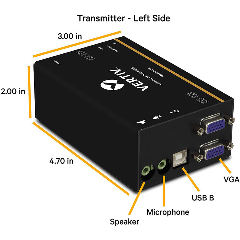 Vertiv LV3020P-001 Avocent LV3000 | IP KVM Extender | Dual VGA, USB, Audio