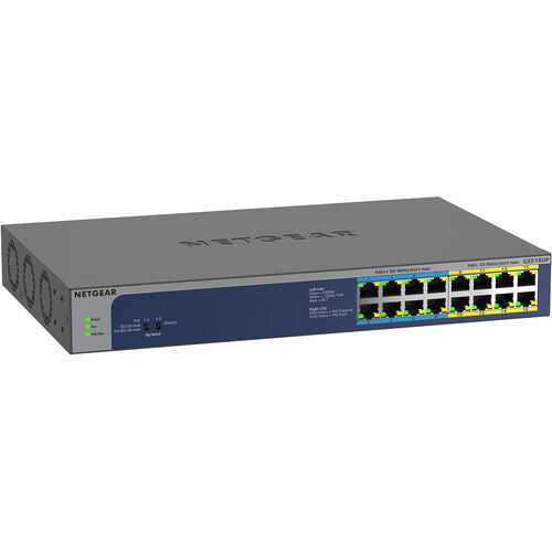 Netgear GS516UP-100NAS 16-Port Gigabit PoE++ Compliant Unmanaged Switch