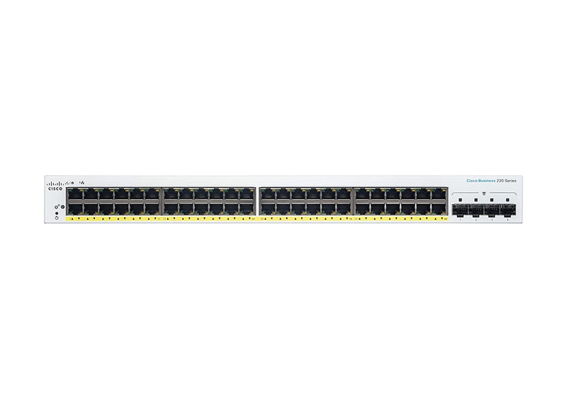 Cisco CBS220-48P-4G 48-Port Gigabit PoE+ Compliant Managed Network Switch with SFP