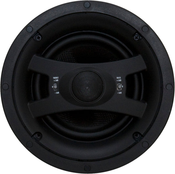 EARTHQUAKE ECS6.5  EDGELESS 6.5" IN-CEILING SPEAKERS 12DB XOVER +/- 3DB SWITCHES, ROUND GRILLES