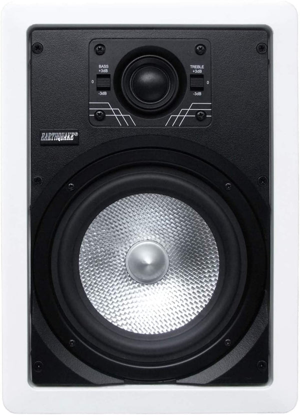 EARTHQUAKE IMAGE-6X 6.5" 2WAY IN WALL 1" SWIVEL TWEETERS PUSH TERMINALS 3DB CROSSOVER