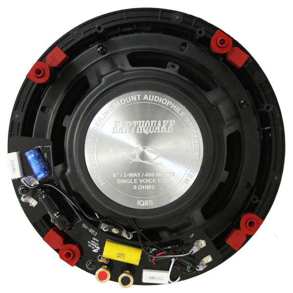EARTHQUAKE IQ8S 8" IN-CEILING, DUAL SWIVEL TWEETERS, FIBER CONE, +/- 3DB XOVER SWITCH