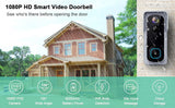 Silarius SIL-DOORBELL2MPBSDB 2MP, WiFi Battery Powered Smart Doorbell Camera + Chime (Outdoor IP65), Cloudedge app , includes 32GB MicroSD card
