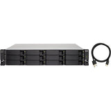 QNAP TL-R1200C-RP-US 12-Bay 2U RM USB-C 3.1 Gen2 10Gbps JBOD Expansion Unit