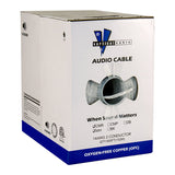 Vertical Cable® 209-2316 4 Conductor 16AWG Wire Speaker Cable (White | 500 ft Pu