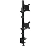 Tripp Lite DDR1527SDC Dual Vertical Flat-Screen Desk Stand/Clamp Mount, 15'-27'