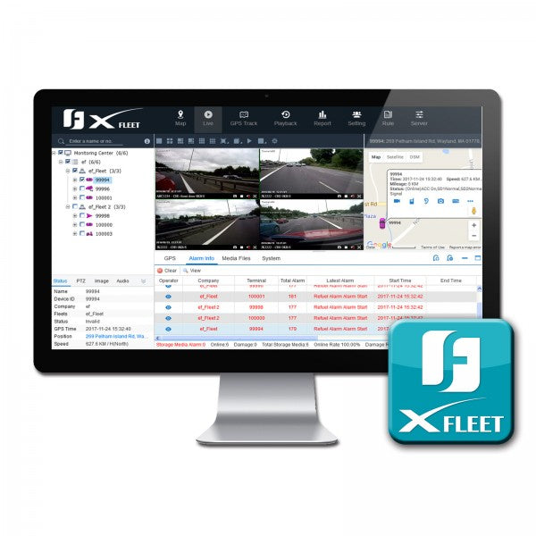 Everfocus XFleet1080SW XFleet Software, 1 Year Subscription, Up To 80 Vehicles