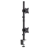 Tripp Lite DDR1527SDC Dual Vertical Flat-Screen Desk Stand/Clamp Mount, 15'-27'