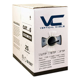 Vertical Cable 060-487/BK Cat6 550MHz 8 Conductor Cable (1000ft Box / Black)