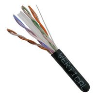 Vertical Cable 060-487/BK Cat6 550MHz 8 Conductor Cable (1000ft Box / Black)