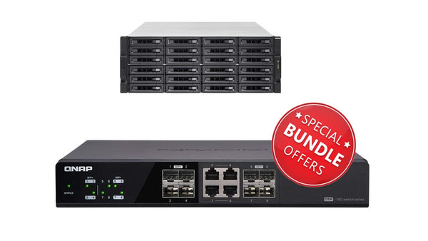 QNAP TS-2483XU-RP-E2136-16G-US-BUNDLE + QSW-804-4C-US