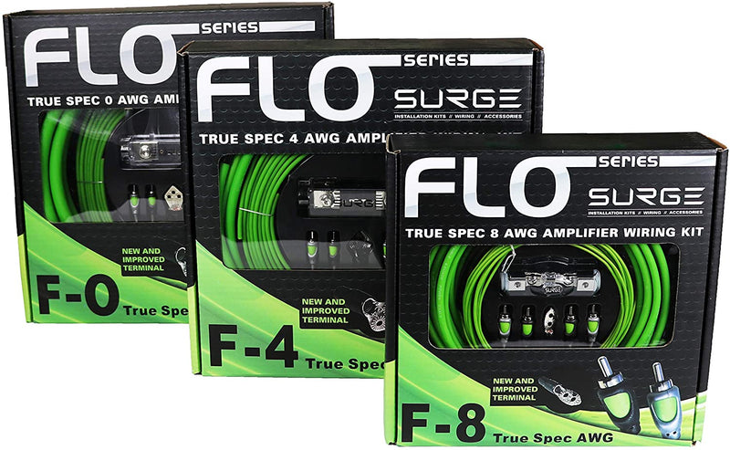 IN STOCK! Surge F-8 Flo Series Amp Installation Kit (8 Gauge, 800 Watts)