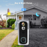 Silarius SIL-DOORBELL2MPBSDB 2MP, WiFi Battery Powered Smart Doorbell Camera + Chime (Outdoor IP65), Cloudedge app , includes 32GB MicroSD card