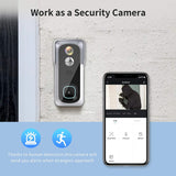 Silarius SIL-DOORBELL2MPBSDB 2MP, WiFi Battery Powered Smart Doorbell Camera + Chime (Outdoor IP65), Cloudedge app , includes 32GB MicroSD card