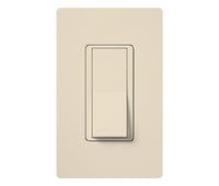 Lutron CA-1PS-LA Diva Dual-Voltage Single Pole Switch - (Light Almond | Gloss)