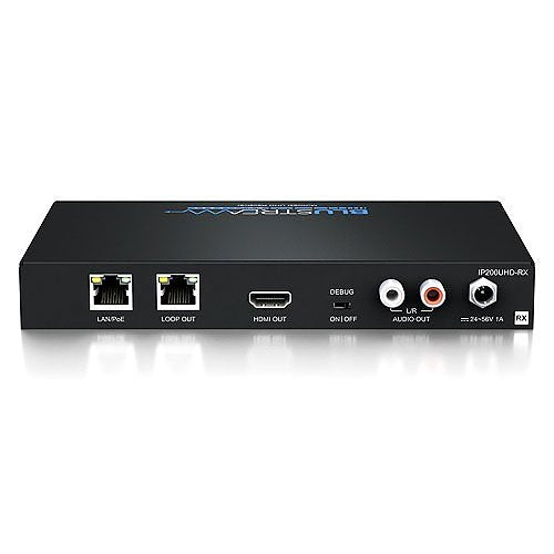 Blustream IP200UHD-RX IP Multicast HDMI UHD Video KVM over 1GB Network Receiver with Bi-directional IR / RS-232 & USB