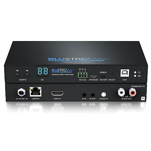 Blustream IP200UHD-TX IP Multicast HDMI UHD Video KVM over 1GB Network Receiver with Bi-directional IR / RS-232 & USB / KVM