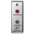 Camden CX-LED2-56RG LED Plate, Red and Green LED, Stainless Steel Narrow Faceplate, 'Door Locked/Unlocked'